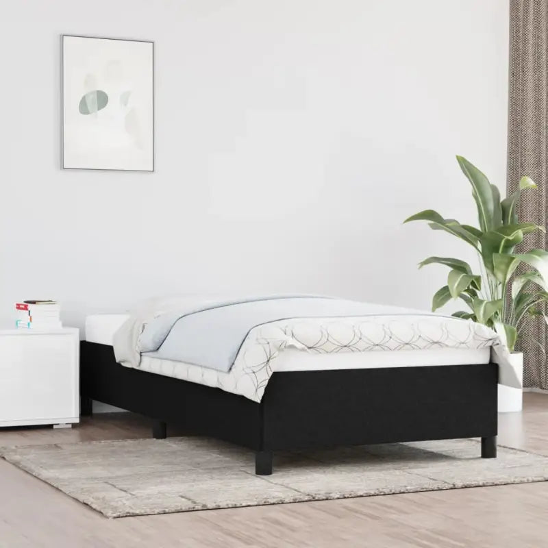 Bedframe met multiplex lattenbodem voor een stevige ademende slaapplaats - Zwart / 90 x 190 cm / 35 cm - Bedden &