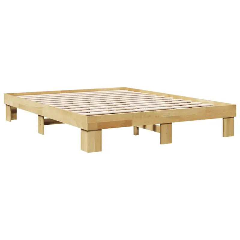 Bedframe van massief eikenhout met extra opbergruimte - Bedden & bedframes