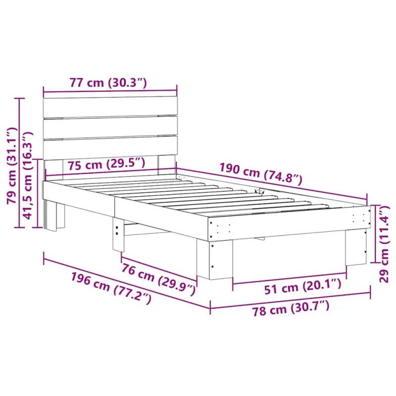 Bedframe van massief eikenhout met extra opbergruimte voor een goede nachtrust - Bedden & bedframes
