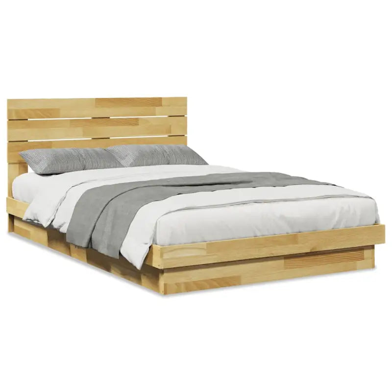 Bedframe van massief eikenhout voor een stabiele en stijlvolle slaapkamer - Bedden & bedframes