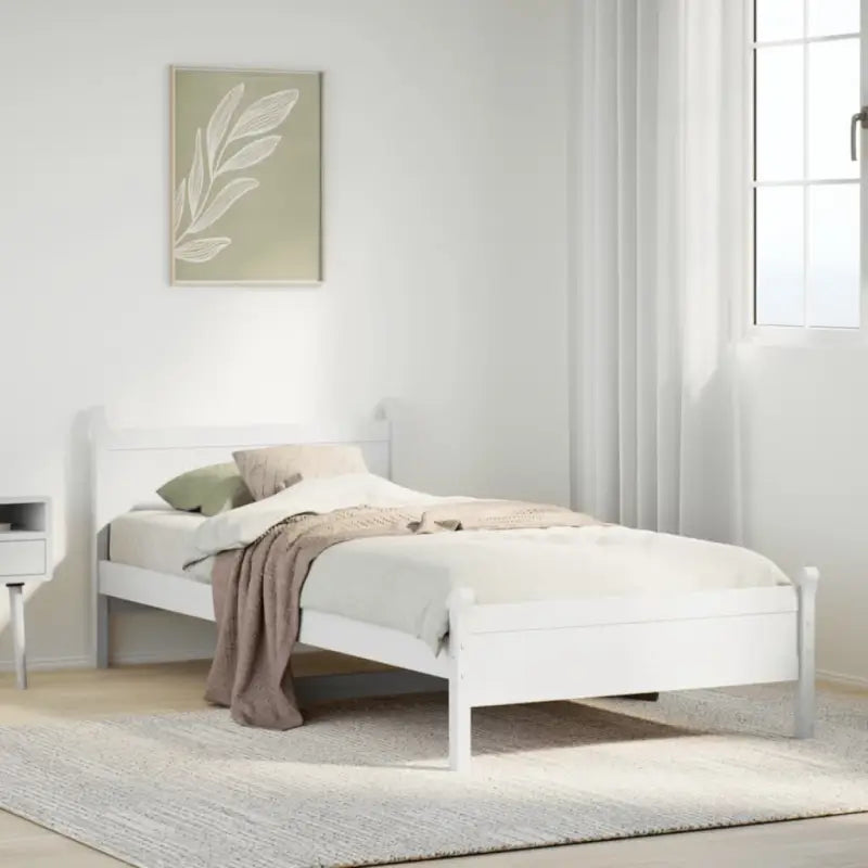 Bedframe van massief grenenhout met extra opbergruimte voor je slaapkamer - Wit / 100 x 200 cm - Bedden & bedframes