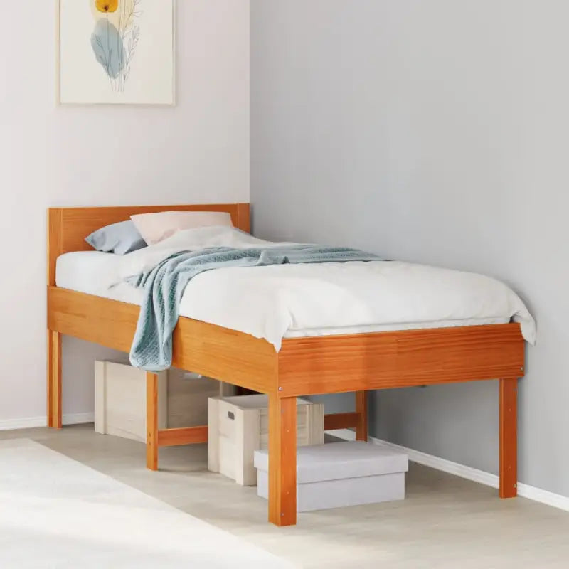 Bedframe van massief grenenhout met extra opbergruimte - Bedden & bedframes
