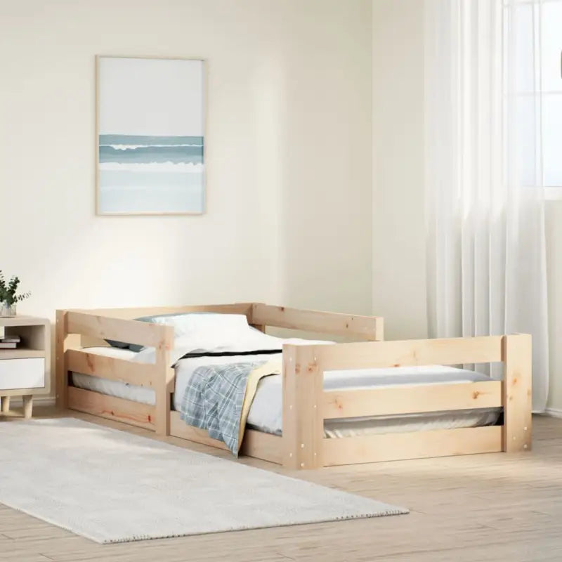 Bedframe van massief grenenhout met extra opbergruimte - Naturel / 70 x 140 cm - Bedden & bedframes