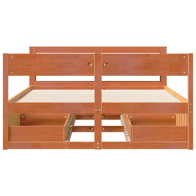 Bedframe van massief grenenhout met opbergruimte voor elke slaapkamer - Bedden & bedframes