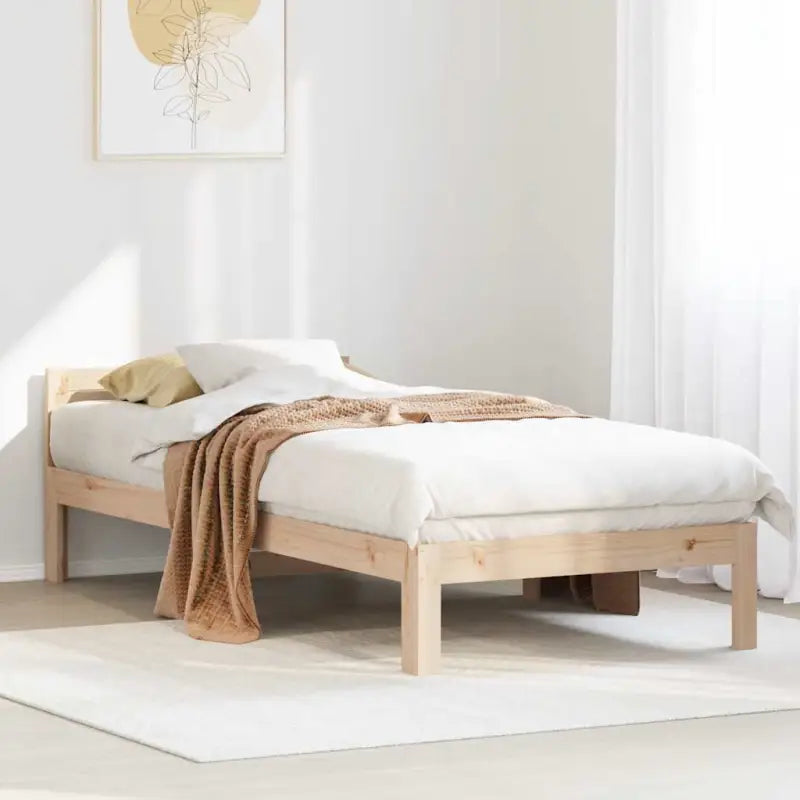 Bedframe van massief grenenhout met voorgeboorde gaten for een stabiele slaapplek - Bedden & bedframes