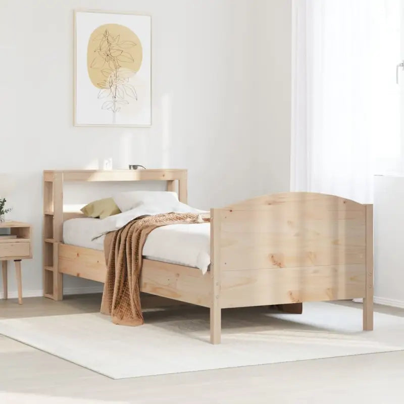 Bedframe van massief grenenhout voor een stabiele en duurzame slaapkamer - Naturel / 100 x 200 cm - Bedden & bedframes