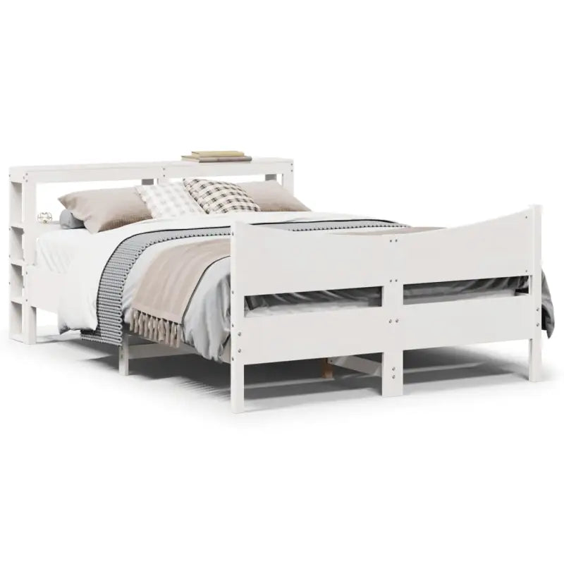 Bedframe van massief grenenhout voor een stabiele en duurzame slaapplaats - Wit / 140 x 200 cm - Bedden & bedframes