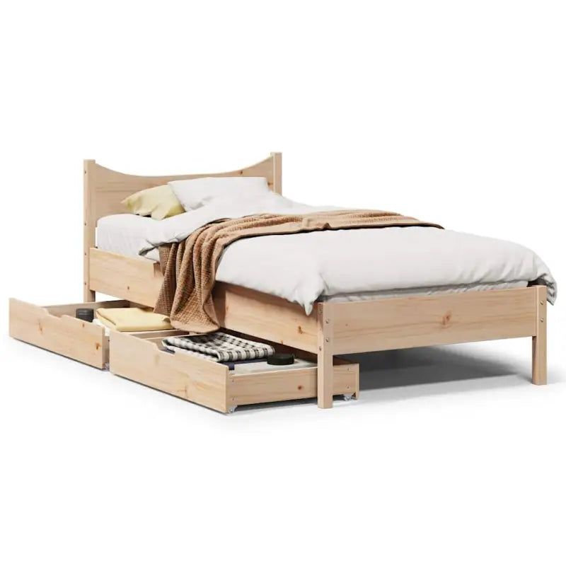 Bedframe van massief grenenhout voor een stabiele nachtrust - Naturel / 90 x 200 cm - Bedden & bedframes