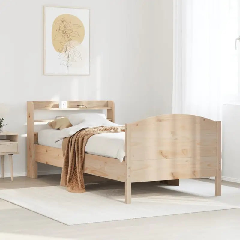 Bedframe van massief grenenhout voor een stabiele nachtrust - Naturel / 90 x 200 cm - Bedden & bedframes