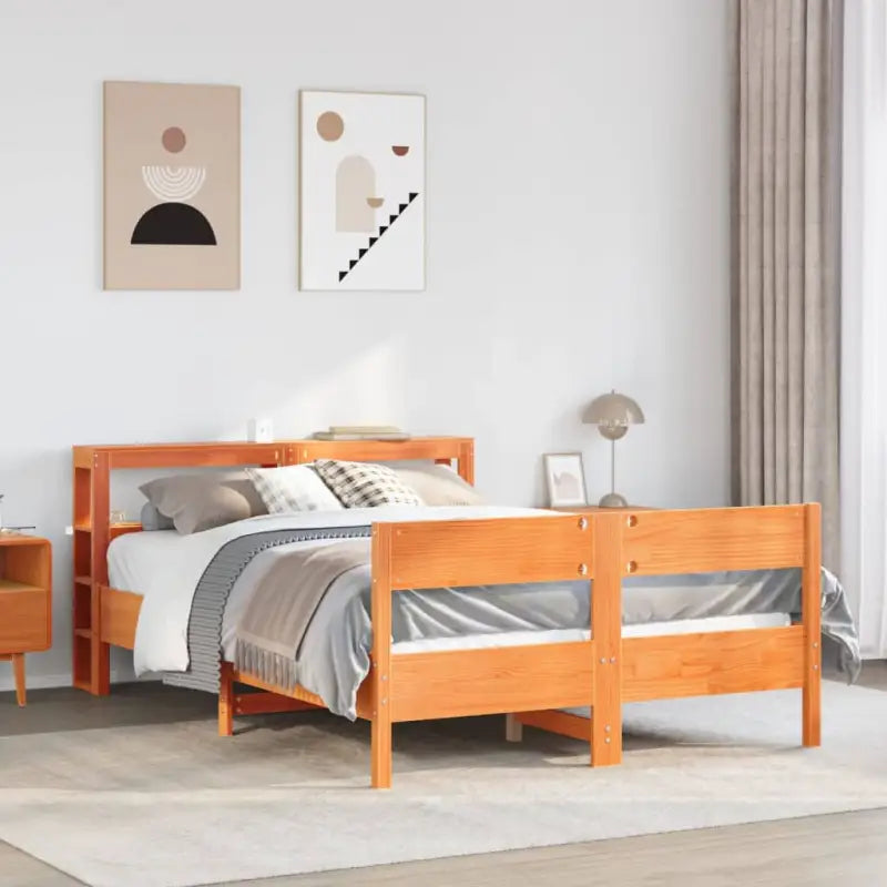 Bedframe van massief grenenhout voor een stabiele nachtrust - Wasbruin / 120 x 200 cm - Bedden & bedframes
