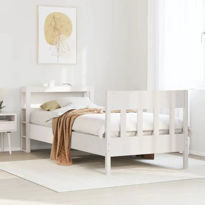 Bedframe van massief grenenhout voor een stabiele nachtrust - Wit / 100 x 200 cm - Bedden & bedframes