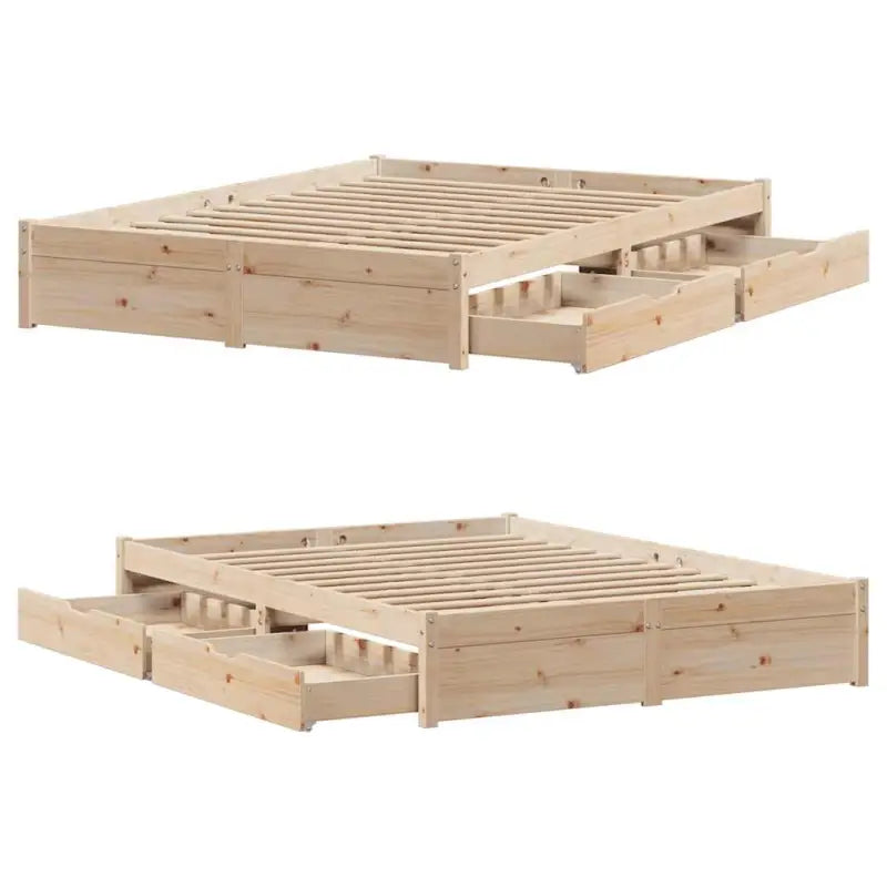 Bedframe van massief grenenhout voor een stabiele slaapbasis - Bedden & bedframes