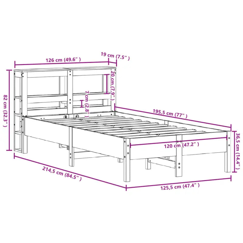 Bedframe van massief grenenhout voor een sterke en duurzame slaapplaats - Bedden & bedframes