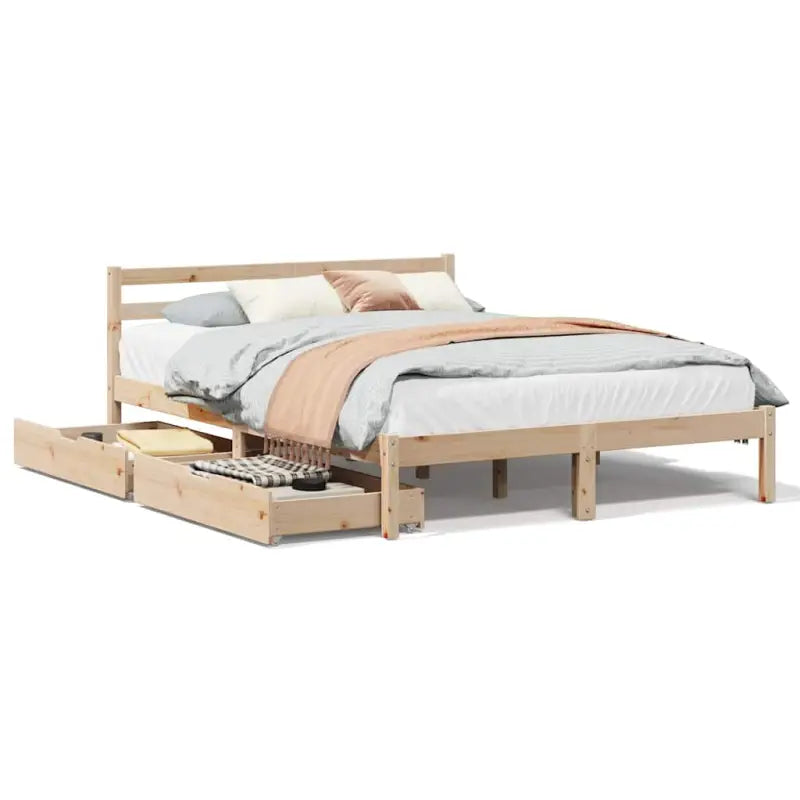 Bedframe van massief grenenhout voor een stevige en duurzame slaapkamer - Bedden & bedframes