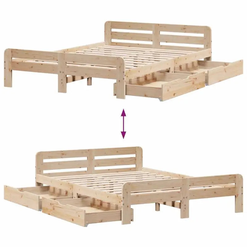 Bedframe van massief grenenhout voor een stevige en duurzame slaapruimte - Bedden & bedframes