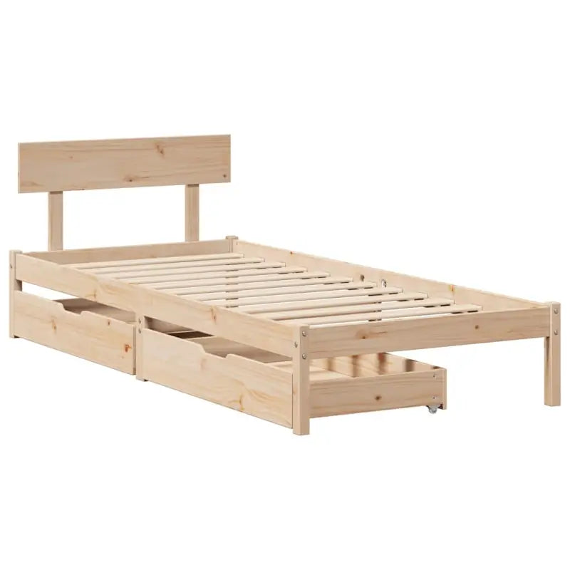 Bedframe van massief grenenhout voor stabiele en duurzame slaapkamer</assistant - Bedden & bedframes