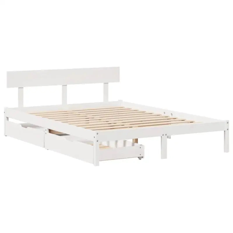 Bedframe van massief grenenhout voor stabiele en duurzame slaapkamer</assistant - Wit / 160 x 200 cm - Bedden &