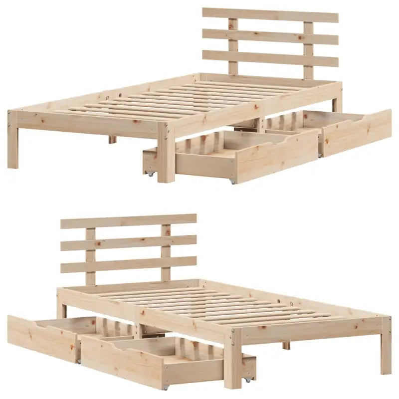 Bedframe van massief grenenhout voor stevige en duurzame slaapplaats - Bedden & bedframes