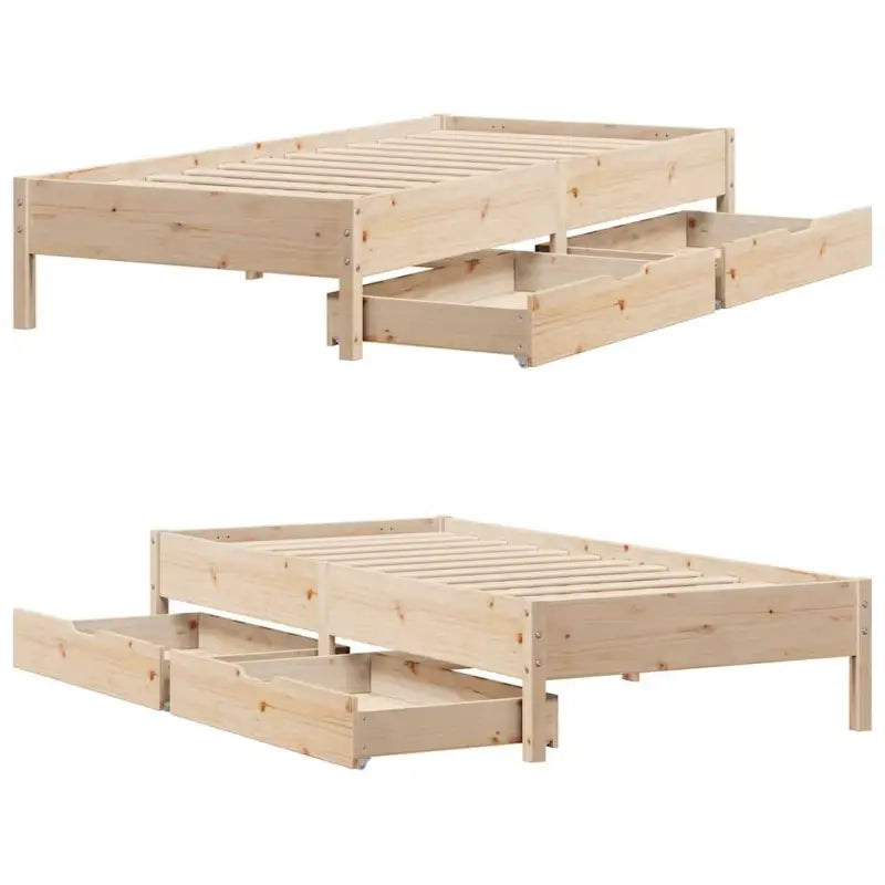 Bedframe van massief grenenhout voor stevige en duurzame slaaprust - Bedden & bedframes