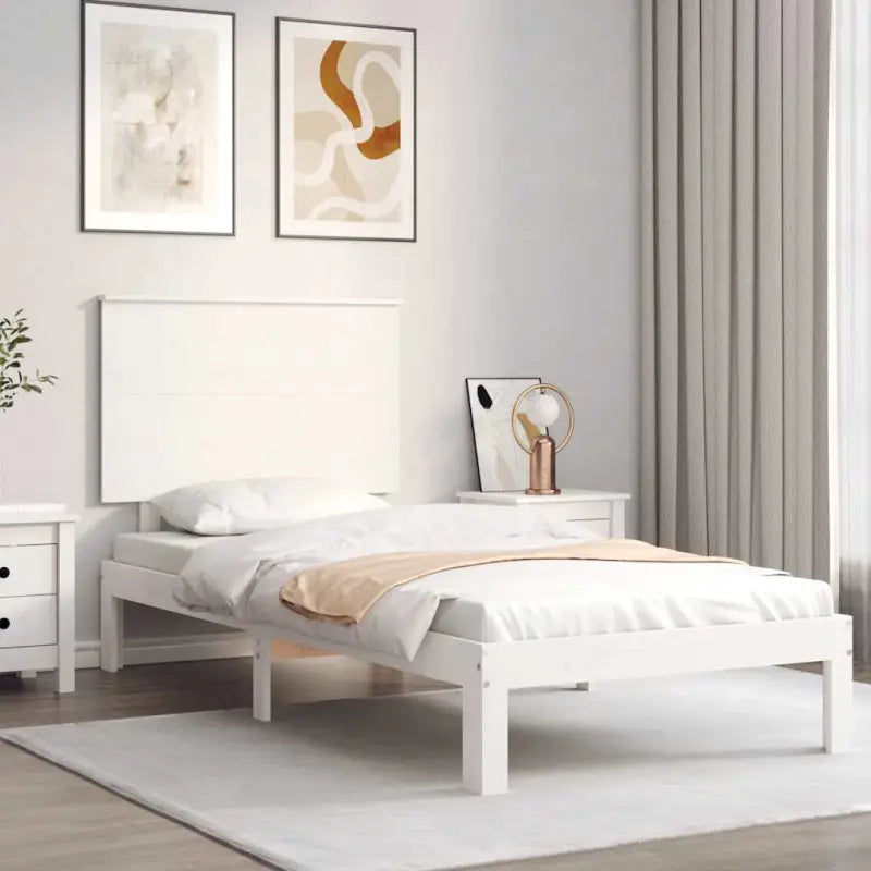 Bedframe van massief grenenhout voor uitstekende ondersteuning en stijl - Wit / 90 x 190 cm - Bedden & bedframes