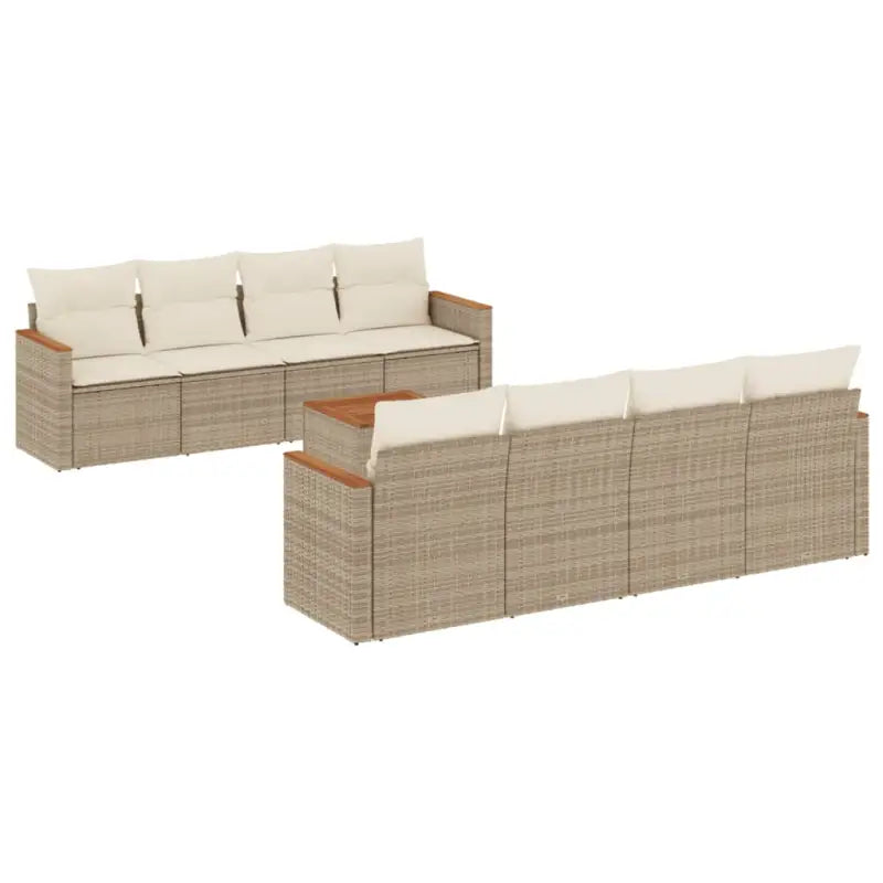 Beige loungeset met waterdichte tas en gepoedercoat staal voor buiten - Tuinsets