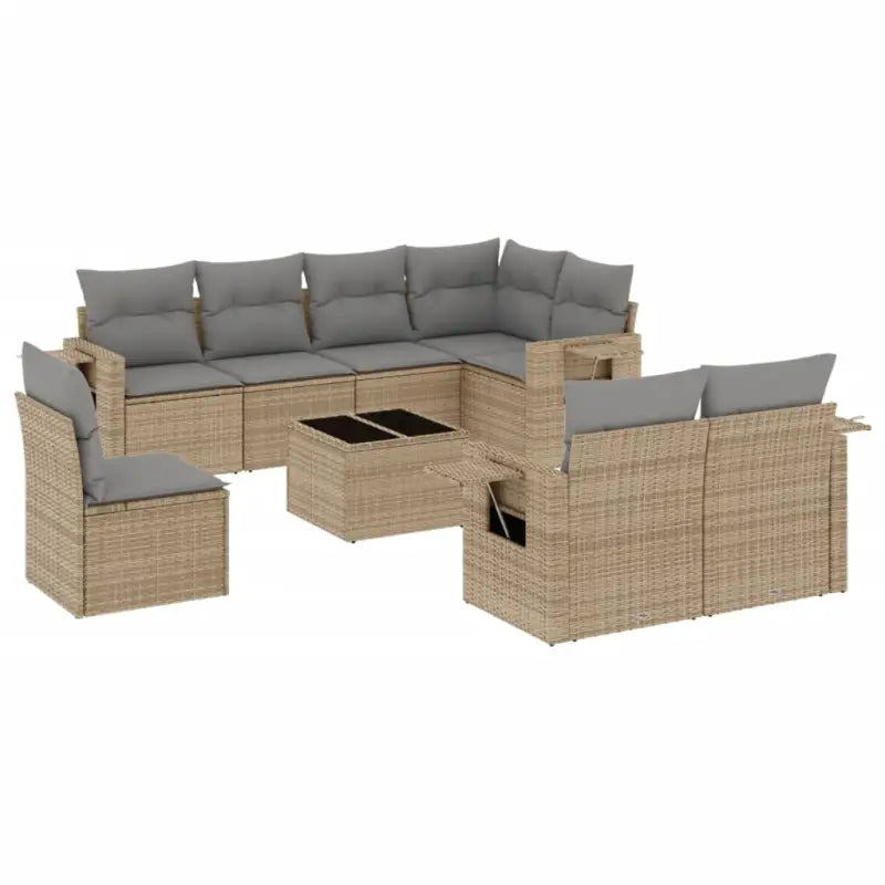 Beige Loungeset met Waterdichte Tas en Gepoedercoat Staal voor Buiten - Tuinsets