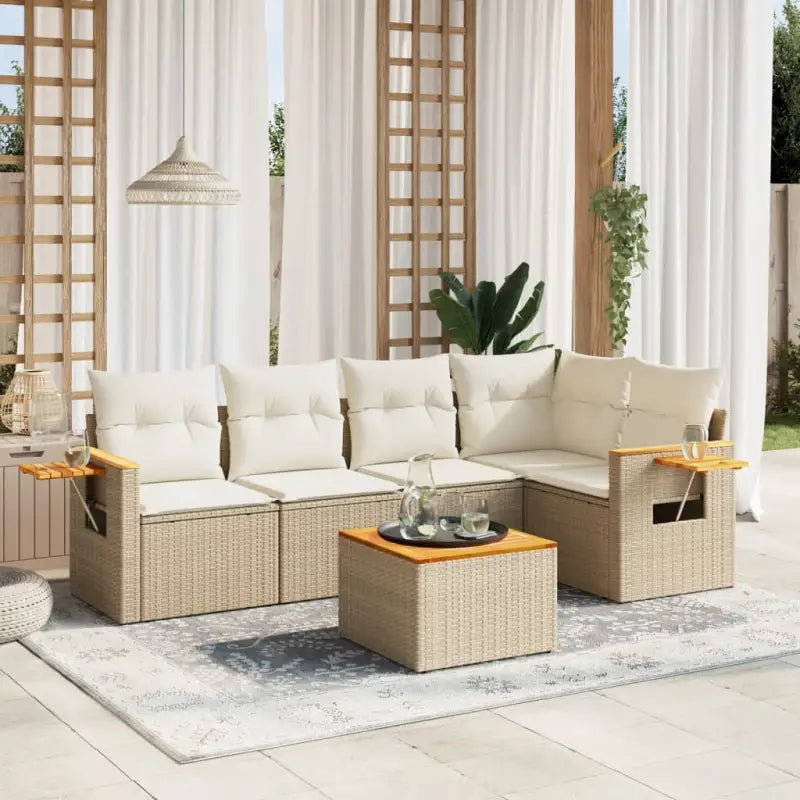 Beige loungeset met waterdichte tas en gepoedercoat staal voor buiten - Tuinsets