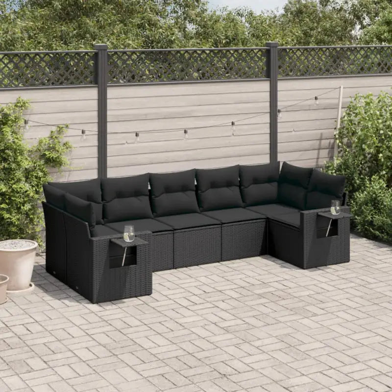 Beige loungeset van gepoedercoat staal met waterdichte tas en afmetingen - Zwart - Tuinsets