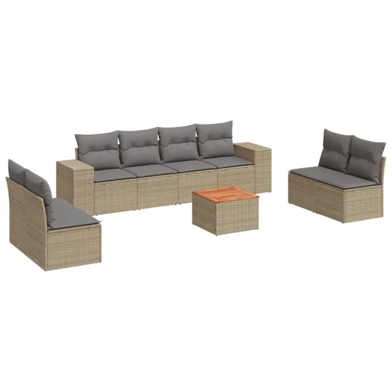 Beige loungeset van gepoedercoat staal voor jouw tuin of terras - Tuinsets