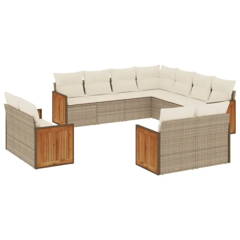 Beige materiaal loungeset met gepoedercoat staal en comfortabele afmetingen - Tuinsets