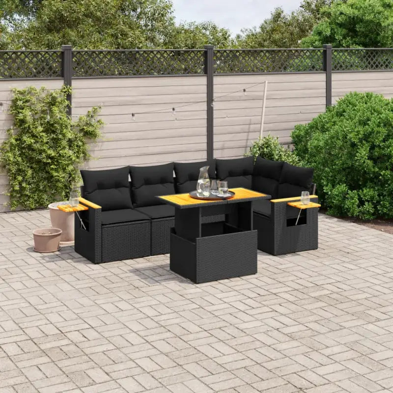Beige tuin loungeset van gepoedercoat staal met comfortabele afmetingen - Zwart / zonder opbergruimte - Tuinsets