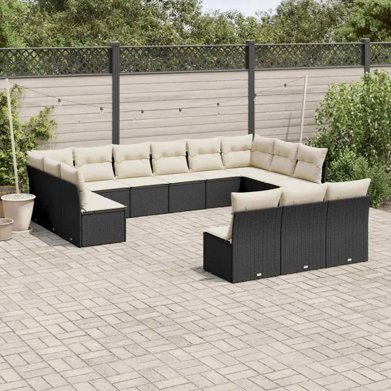 Beige tuinset met waterdichte tas en gepoedercoat staal voor buitengebruik - Zwart en crème / Zonder tafel - Tuinsets