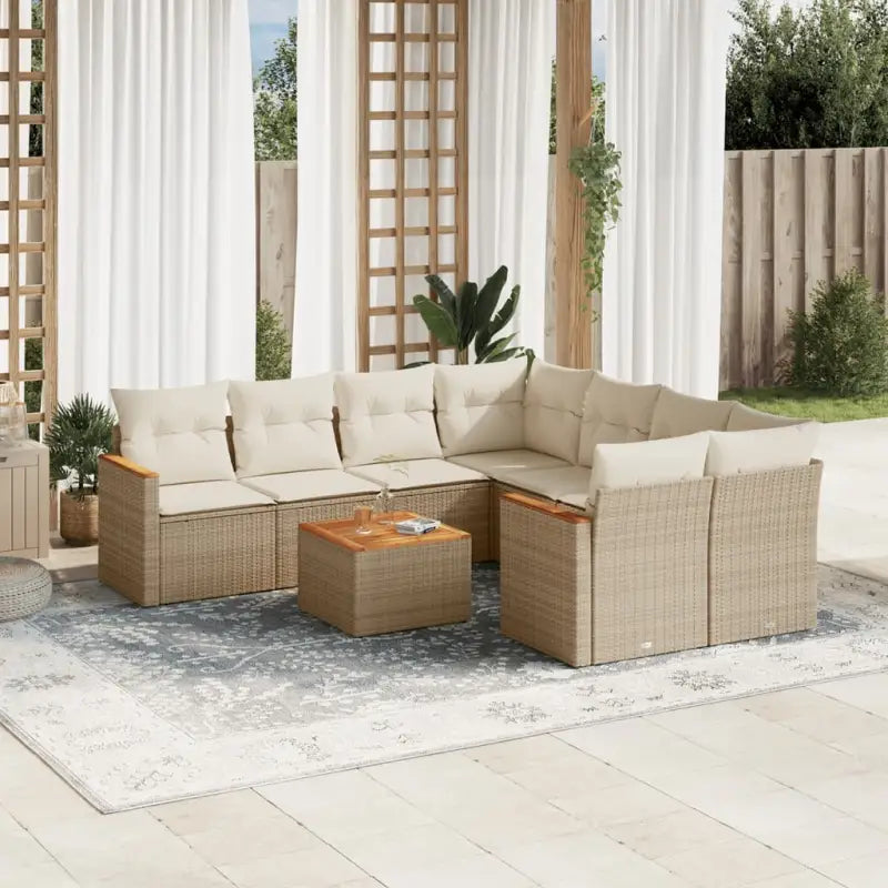 Beige tuintafelset van gepoedercoat staal met waterdichte tas - Tuinsets