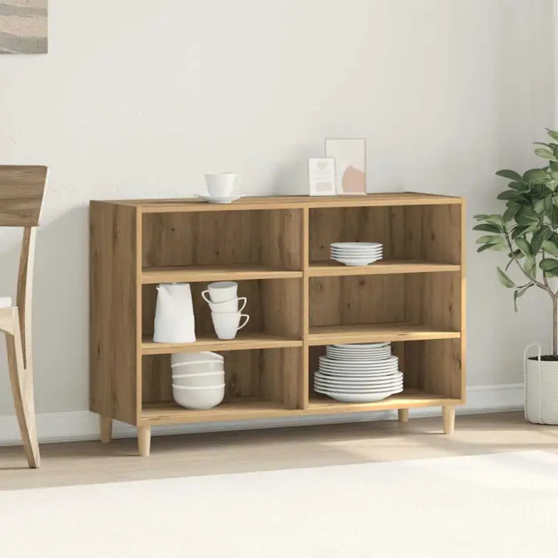 Bewaarkast van bewerkt hout met Scandinavische charme - artisanaal eikenkleurig / 1 - Opbergkasten & lockerkasten