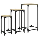 Bewerk hout bijzettafels met metalen frame voor kleine ruimtes - Bijzettafels