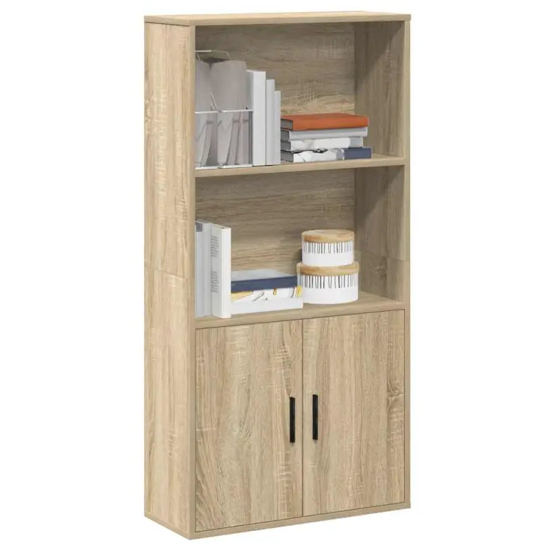 Bewerk hout boekenkast voor stijlvolle en praktische boekenopslag - Sonoma eiken / 1 / 120 cm - Boekenkasten