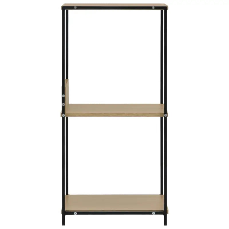 Bewerk hout boekenkast voor woonkamer terras en meer populair en tijdloos - Zwart en eiken / 1 - Boekenkasten