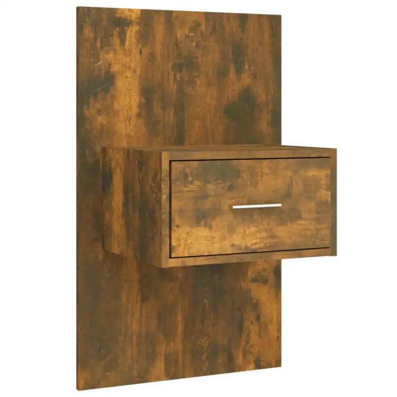 Bewerk hout hoofdborden en voetborden met kastjes voor een klassieke uitstraling - Gerookt eiken / 1 / 1 lade