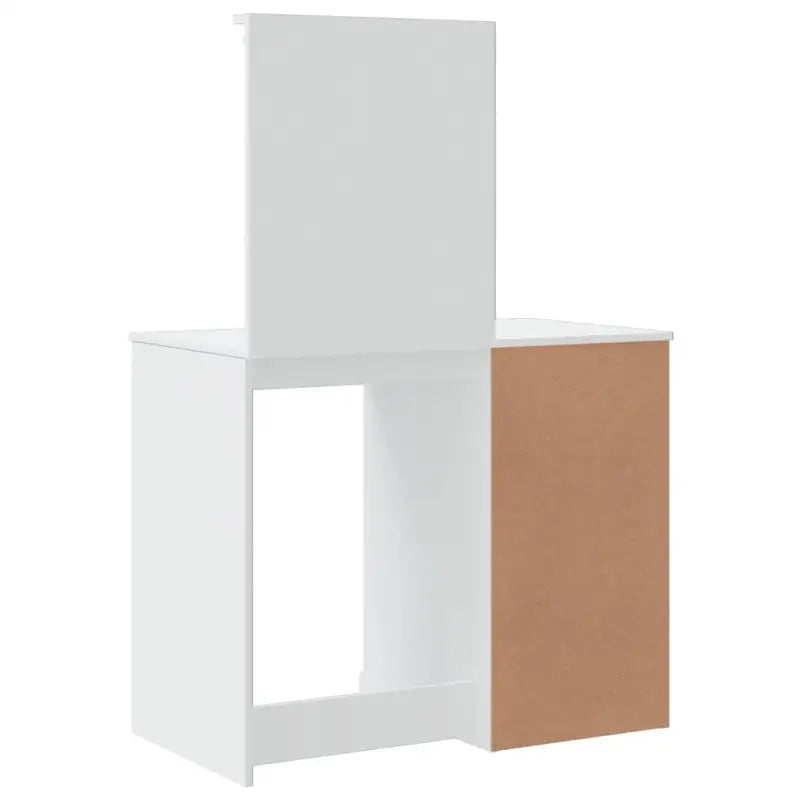 Bewerk hout kaptafel met spiegel en LED-verlichting voor de slaapkamer - Slaapkamerkaptafels