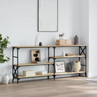 Bewerkte hout bijzettafels met verstelbare poten voor stijlvolle interieurs - Sonoma eiken / 1 / 180 cm - Bijzettafels