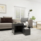 Bewerkte Hout Grijs Sonoma Bijzettafels Grote Tafel voor Kleine Ruimtes - Grijs / 3 - Bijzettafels