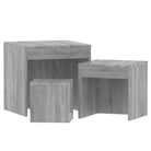 Bewerkte Hout Grijs Sonoma Bijzettafels Grote Tafel voor Kleine Ruimtes - Bijzettafels