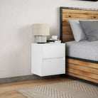 Bewerkte houten nachtkastje met LED-verlichting voor elke slaapkamer - Nachtkastjes