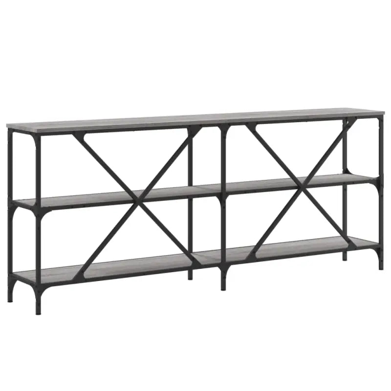 Beyzetafel grijs Sonoma eiken met verstelbare poten van bewerkt hout - Bijzettafels