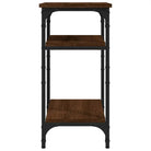 Bijzettafel met bewerkt hout en aanpasbare poten voor industriële stijl - Bijzettafels