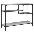 Bijzettafel met bewerkt hout en metalen frame met verstelbare poten - Bijzettafels