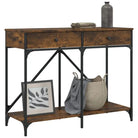 Bijzettafel met bewerkt hout en verstelbare poten voor stijl en stevigheid - Bijzettafels