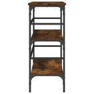 Bijzettafel met metalen frame en bewerkt hout voor elegantie - Bijzettafels