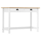 Bijzettafel van massief grenenhout met tijdloos ontwerp - Wit en bruin / 1 - Bijzettafels