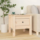 Bijzettafel van massief grenenhout voor praktische en stijlvolle opbergruimte - Naturel / 40 x 40 x 39 cm / 1
